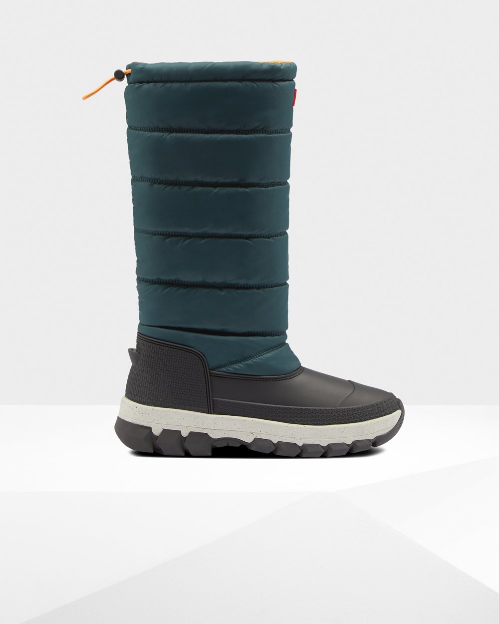 Womens Snow Boots - Hunter Original Insulated Tall (34KQJCFIX) - Green/Grey